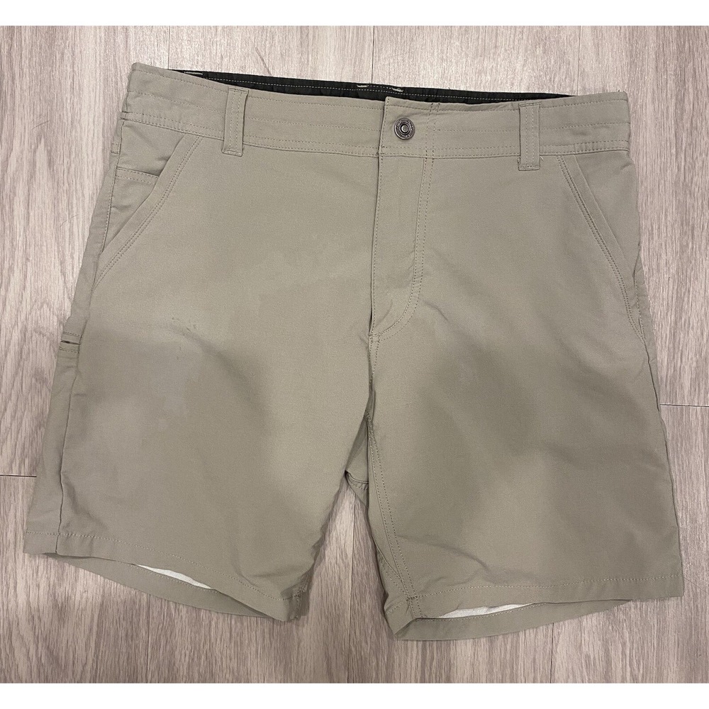 KUHL Mens 34 Shorts Gray Cargo Outdoors Drawstring Hiking *Flaws*